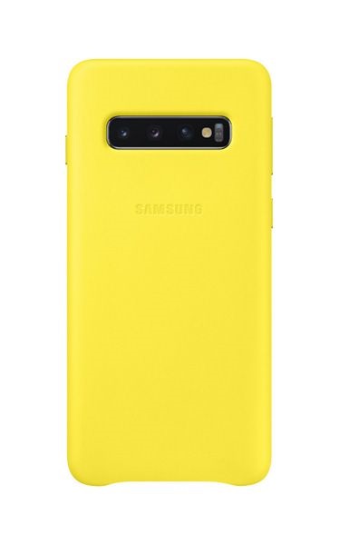 Samsung Galaxy S10 Leather Cover - Yellow