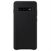 Samsung Galaxy S10 Plus Leather Cover - Black
