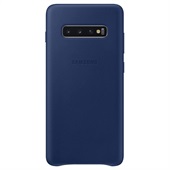 Samsung Galaxy S10 Plus Leather Cover - Navy