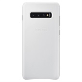 Samsung Galaxy S10 Plus Leather Cover - White