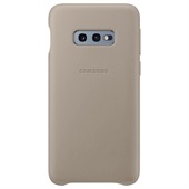 Samsung Galaxy S10e Leather Cover - Gray
