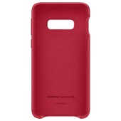 Samsung Galaxy S10e Leather Cover - Red