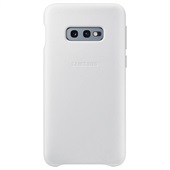 Samsung Galaxy S10e Leather Cover - White
