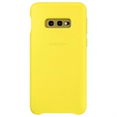 Samsung Galaxy S10e Leather Cover - Yellow
